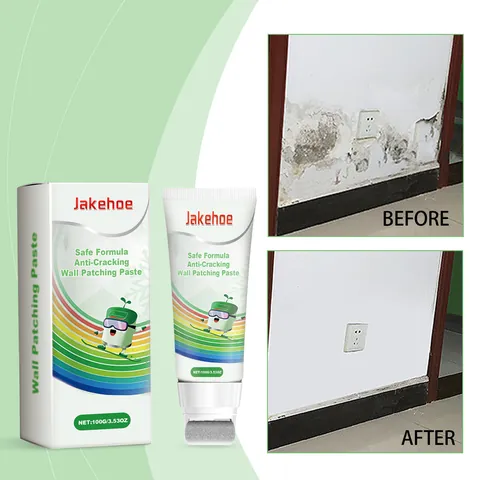 Wall Repair Paste With Roller Brush Safe Formula Fast Drying Anti-Cracking Mending Agent For Holes Cracks Peeling Wall Restoration