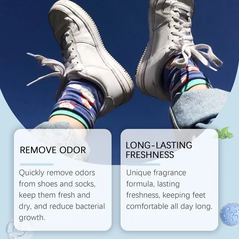 JAKEHOE Shoe And Sock Deodorizer Spray Fast Drying Odor Eliminator Long Lasting Fresh Mint Scent Anti Sweat Foot Care Spray