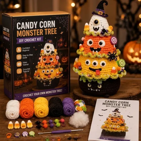 Halloween DIY Haakpakket Wollen Garen Boom Set Beginnersvriendelijk Handgemaakte Breidecoratie Met Haaknaald