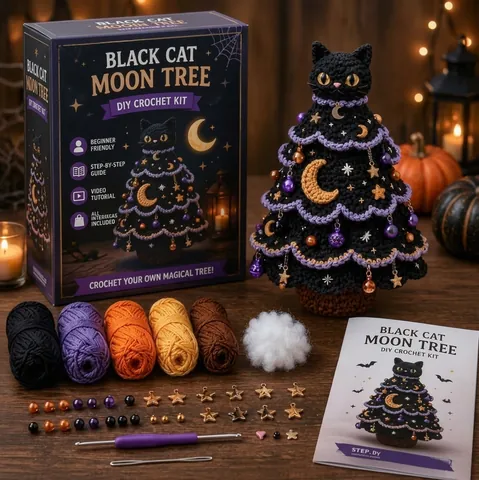 Halloween DIY Haakpakket Wollen Garen Boom Set Beginnersvriendelijk Handgemaakte Breidecoratie Met Haaknaald