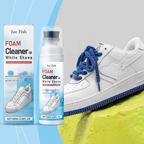 White Shoe Foam Cleaner Waterless Deep Cleaning Spray With Brush Head For Sneakers Leather Canvas Stain Removal Whitening