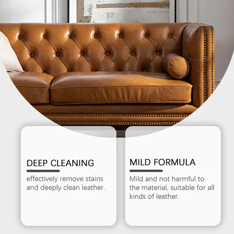 Deep Cleaning Leather Fluid For Furniture Couch Seats Stain Remover Polishing Wax And Protective Care Solution Multi Surface Cleaner