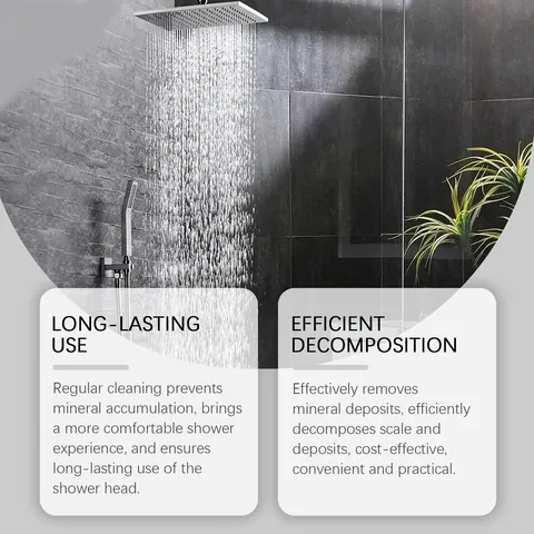 Shower Head Cleaner And Descaler For Bathroom Efficient Dirt Remover Mineral Buildup Dissolver Cleaning Solution For Showerheads
