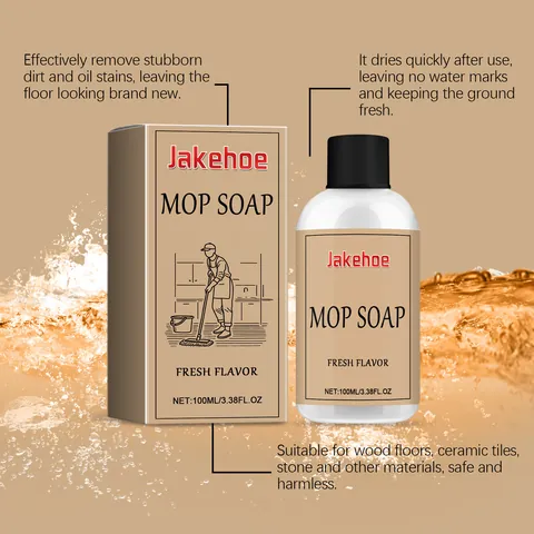 Jakehoe Limpiador de Suelos Multiefecto Mop Soap Sabor Fresco Limpieza Profunda Restauración para Suelos de Madera Azulejos Piedra