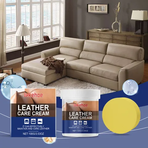Jakehoe Leather Care Cream Household Cleaning Waterproof Nourishing Brightening Maintenance Paste For Sofa Bags Shoes
