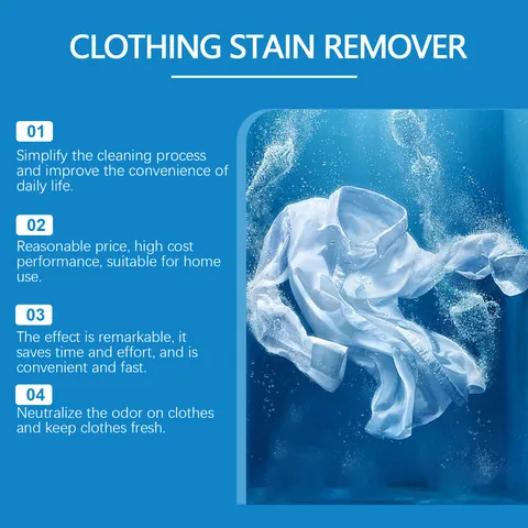 Jakehoe Clothing Stain Remover Gentle Laundry Cleaner For Rust Stains Yellow Edges Color Protection Lavender Scent Wash Supplies