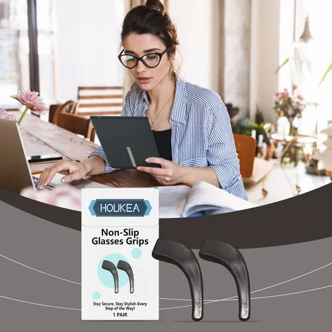 HOUKEA Glasses Anti-slip Hooks Soft Plastic Sport Ear Grips Comfortable Stable Eyewear Accessories For Universal Wearing