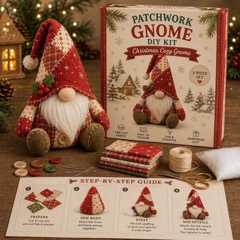 Handgemaakt Patchwork Kabouter DIY Pakket Katoenen Stof Kabouter Collectie Voor Huis Kerst Decoratie Seizoensgebonden Knutselcadeau
