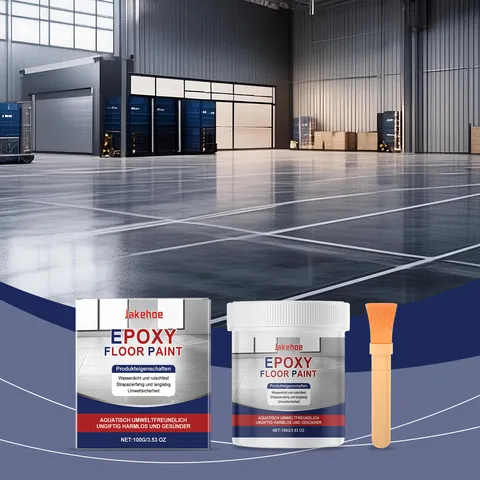 Grey Water-based Epoxy Floor Primer High Gloss Marble Texture Scratch Repair Renovation Kit With Brush For Interior Surface