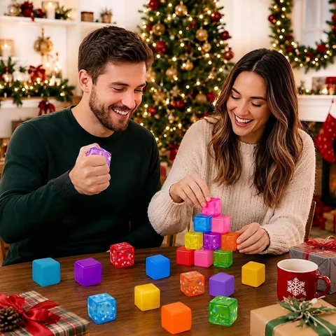 Weihnachten Adventskalender Blind Box Würfel Squishy Spielzeug Für Kinder Langsamer Rückprall Stressabbau Geschenk TPR Würfel Spielzeug