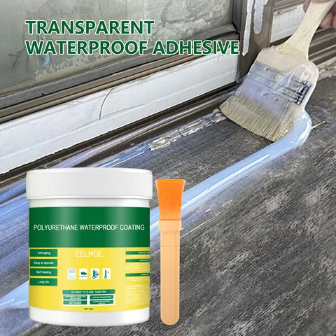 Transparent Waterproof Adhesive Sealant With Brush For Bathroom Toilet External Wall Floor Tile Leak Prevention Leakage Repair