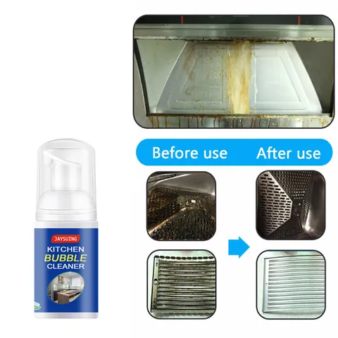 Jaysuing Kitchen Cleaning Foam Cleaner Household Stovetop Cookware Degreaser Rust Removal Bubbles Spray Pot Cleaning Agent