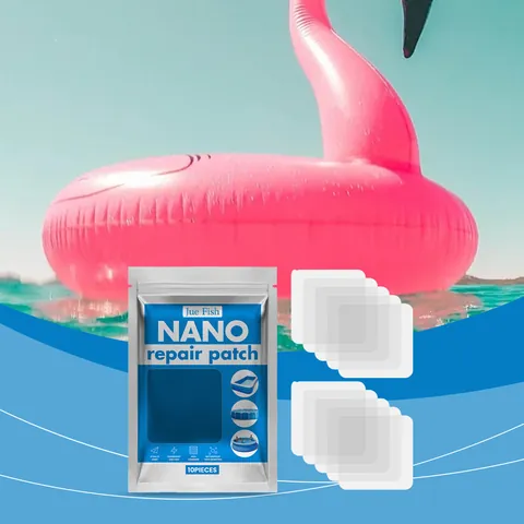 JUE FISH Parche de Reparación Nano de TPU Impermeable para Flotador Piscina Colchoneta Inflable Tienda Película de Reparación Transparente