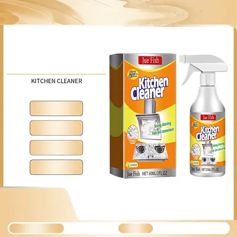 Nettoyant Mousse Cuisine Jue Fish Spray Éliminateur de Taches d'Huile Lourdes pour Hotte Cuisinière Parfum Citron Mousse Nettoyage Profond