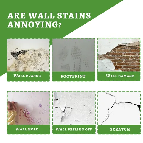 Jaysuing Wall Mending Agent Kit 100g White Wall Repair Ointment with Scraper Sandpaper Gloves for Home Crack Renovation
