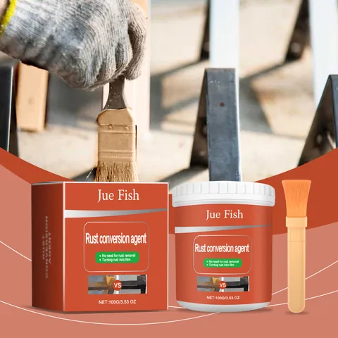 Jue-Fish Pintura Antióxido Multiusos Agente de Conversión de Óxido de Metal Para Renovación de Radiadores Base Impermeable Con Cepillo