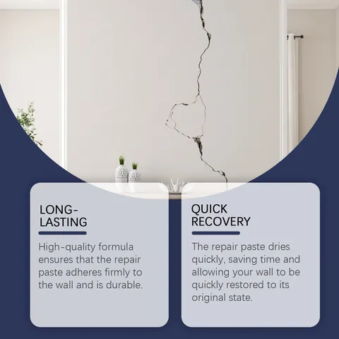 Jakehoe Wall Mending Agent Kit White Wall Repair Cream with Scraper Sandpaper Nozzle for Cracks Stains Peeling Renovation DIY Tool