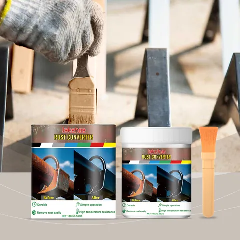 Professional Rust Converter Metal Anti-Rust Paint For Equipment Protection Durable Waterproof Coating With Applicator Brush