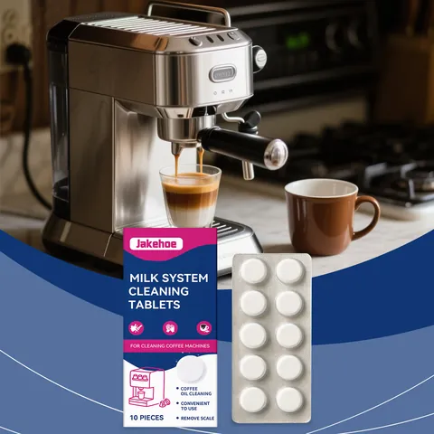Tablettes de Nettoyage pour Machine à Café Jakehoe Détartrant pour Système de Lait pour Machines à Espresso Automatiques Pack