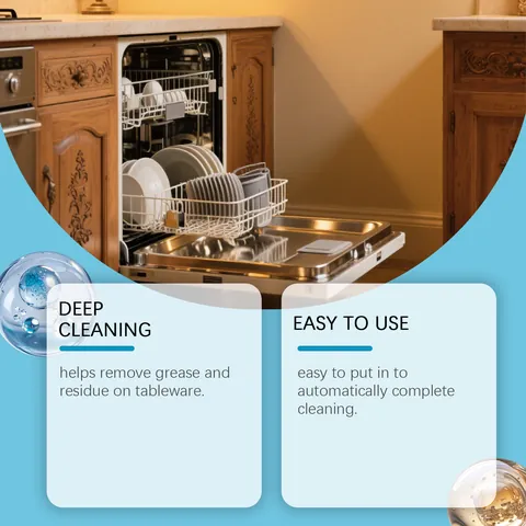 Jakehoe Dishwasher Cleaner Tablets Effervescent Descaler Deep Cleaning Degreaser Deodorizer Citric Acid For Home Machine