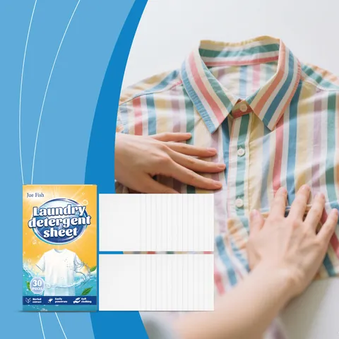 Hojas de Detergente para Ropa Jue Fish para Limpieza Profunda y Cuidado Suavizante de Telas Tabletas de Lavado Portátiles y Eficientes para Uso Diario en el Hogar