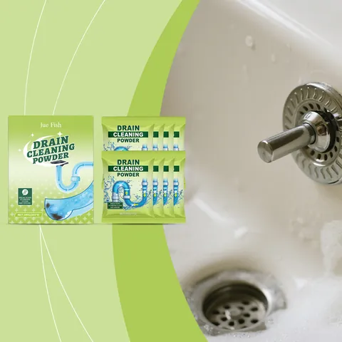 Jue Fish Drain Cleaning Powder Powerful Sink Clog Remover For Kitchen Toilet Bathroom Pipe Cleaning Deodorizer For Household Pipes