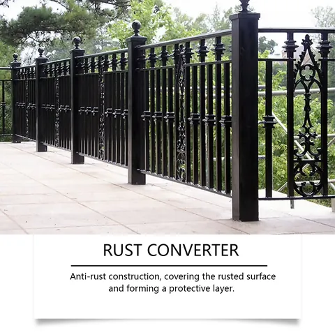 Professional Rust Converter Metal Anti-Rust Paint For Equipment Protection Durable Waterproof Coating With Applicator Brush