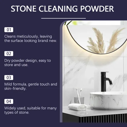 Jue Fish Stone Cleaning Powder Deep Stain Remover For Marble Ceramic Tile Scale Rust Cleaning Agent Polishing Powder