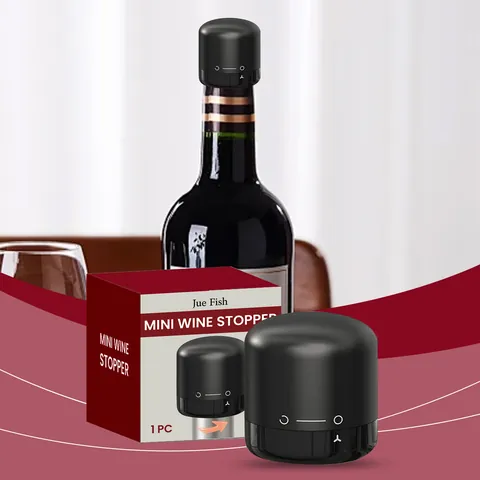 Mini Vacuüm Wijnstopper Lekvrije Flesplug Siliconen ABS Draaislot Champagnedop Voor Home Bar Keuken Gebruik