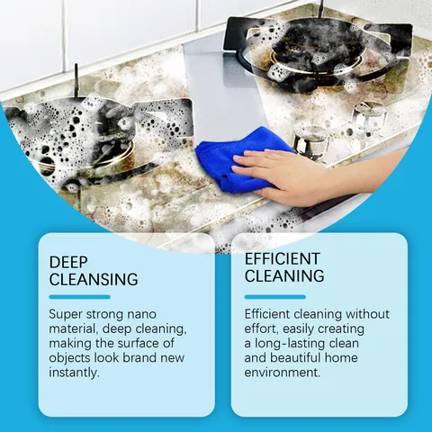 Jue Fish Esponja Mágica de Limpieza Nano Alta Densidad Estropajo Multiusos Cocina Vitrocerámica Baño Azulejos Quitamanchas