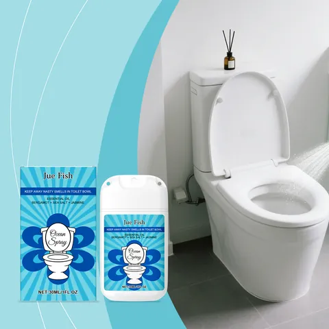 Draagbare Toilet Spray Oceaangeur Badkamer Deodorant Luchtverfrisser Bergamot Zeezout Jasmijn Geurspray