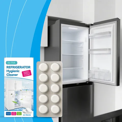 Tablettes de Nettoyage pour Réfrigérateur Jue Fish Décontamination Profonde Éliminateur d'Odeurs Nettoyant Hygiénique Cuisine