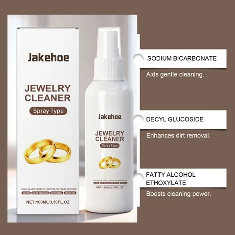 Jakehoe Σπρέι Καθαρισμού Κοσμημάτων για Χρυσό Ασημί Διαμάντι Ρολόι Βαθύς Καθαρισμός Γυάλισμα Συντήρηση Λάμψη Υγρό Διάλυμα