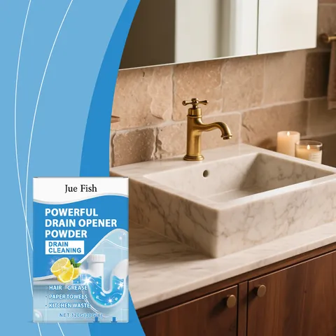 Jue Fish Household Drain Clog Remover Powder Strong Pipe Dredge Agent For Kitchen Sink Sewer Cleaning Deodorizing
