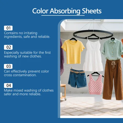 Jakehoe 30 Pieces Laundry Color Absorber Sheets Anti-Stained Dye Trapper Sheets For Mixed Washing Color Protection Laundry Supplies