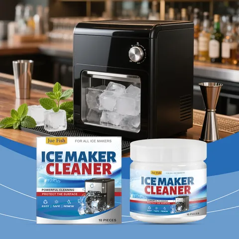 Jue Fish Ice Maker Cleaner Tablets Deep Descaling And Deodorizing For All Household Ice Machines Home Cleaning Ten Pieces