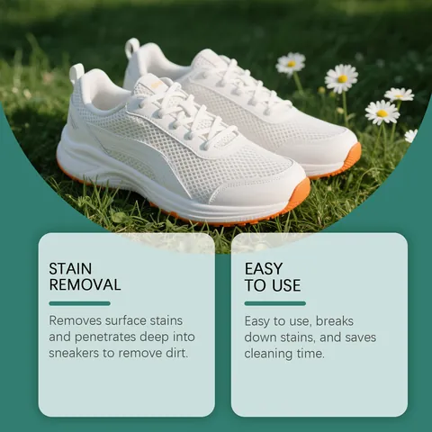 JAKEHOE Sports Shoe Foam Cleaner Waterless Deep Cleaning Gentle Formula For White Shoes Sneakers Stain Remover Solution