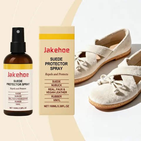 JAKEHOE Suede Protector Spray 100ml Waterproof Stain Repellent for Shoes Clothes Nubuck Leather Care Protective Spray