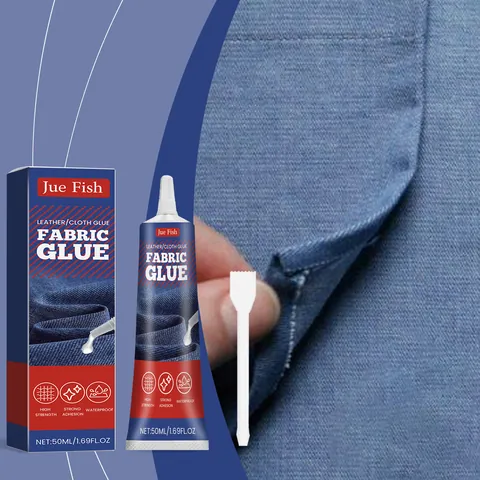 JUE-FISH Multi-purpose Fabric Glue Waterproof Leather Repair Adhesive For Clothing Holes Patches Denim Crafting With Scraper