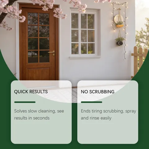 Vyreth Outdoor Cleaner House Exterior Cleaning Spray Multi-Surface Stain Remover For Siding Brick Wood Concrete Mild Formula