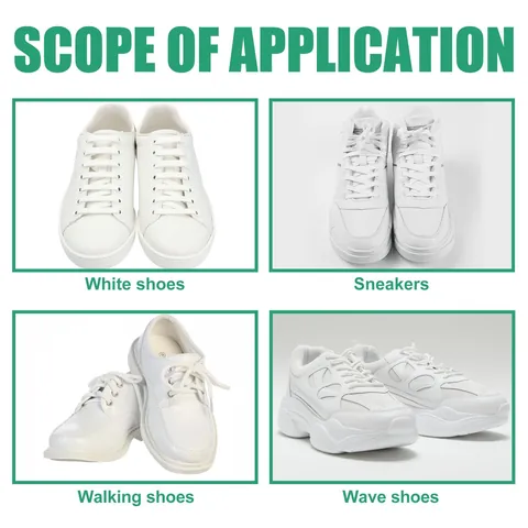 Jue-Fish White Shoe Cleaner Kit 100ml Stain Remover Deoxidizer Gel For Sneakers Whitening No Water Wash Needed With Brush