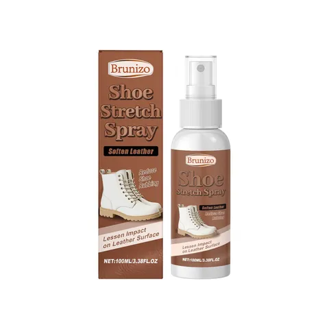 Brunizo 100ml Shoe Stretch Spray Leather Softener And Professional Shoe Cleaner For Boots Shoes Leather Softening Daily Care