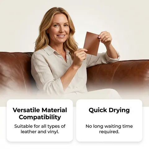 Brunizo Leather Filler For Repairing Tears Holes And Scratches Restoration Cream For Leather Vinyl Sofas Car Seats Shoes Furniture Care