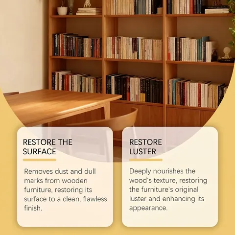 Natural Beeswax Wood Furniture Polish Cleaner With Sponge Wood Seasoning Beeswax For Polishing Protecting And Brightening