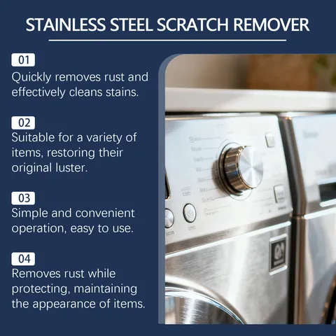 Stainless Steel Scratch Remover Paste For Kitchen Sink Stove Oven Refrigerator Metal Surface Polishing Rust Removal Cleaner With Towel