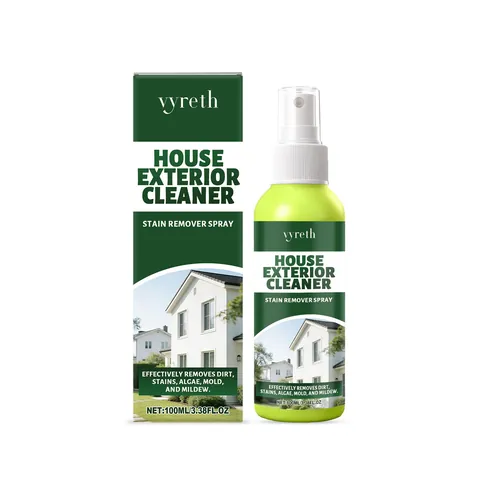 Vyreth Outdoor Cleaner House Exterior Cleaning Spray Multi-Surface Stain Remover For Siding Brick Wood Concrete Mild Formula