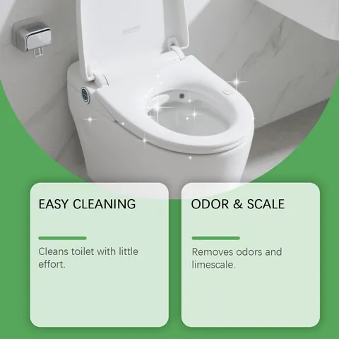 JUE FISH Toilet Bowl Cleaner Tablets Automatic Deodorizing Descaling Stain Remover Fresh Mint Scent 12 Pieces Bathroom Cleaning