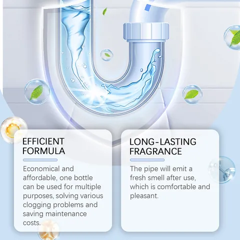 Pipeline Dredging Agent For Kitchen Toilet Sink Drain Pipe Clog Remover Safe Maintenance Powder Deodorant Cleaner