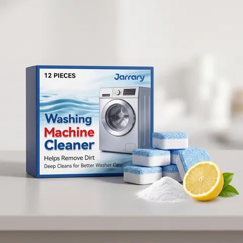 Jarrary Washing Machine Cleaner Effervescent Tablets Deep Cleaning Descaling Odor Removal Universal Formula Maintenance
