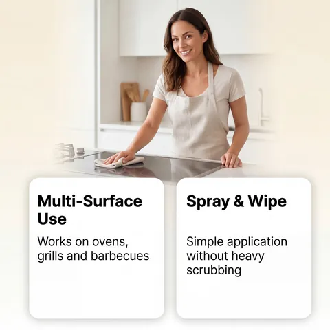 Limpiador de Hornos y Parrillas Jarrary Spray Potente para Eliminar Grasa y Residuos Quemados Limpiador de Cocina